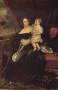 Karl Briullov Portrait of Olga davydova with Her Daughter Natalia oil painting